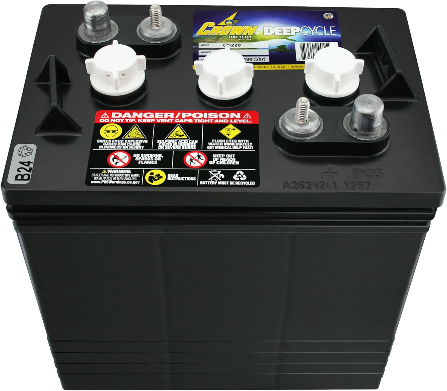 PowerStar Crown CR-220 GC2 6V 220Ah